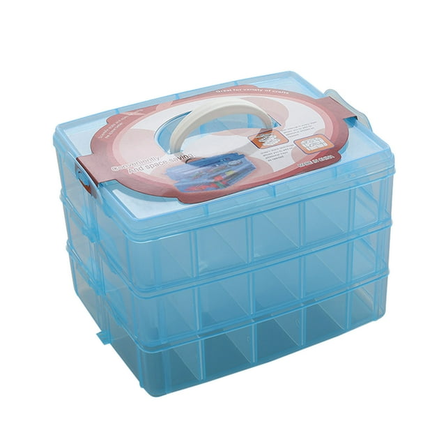 Boovnll Rangement Maison, Boîte à Outils de Rangement en Plastique Transparent pour Bijoux, Rangement et Organisation