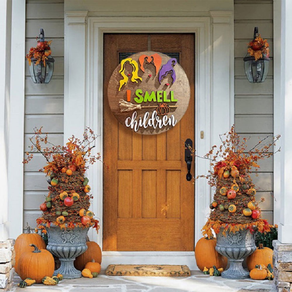Halloween Party Decorations Christmas Fun Porch Decoration Decorations Thanksgiving Party Porch Signs-I Smell Children I Smell Children Sign MIKUAM Halloween Porch Decor Wood Halloween Porch Sign 