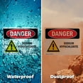 thumbnail image 6 of (2 Pack) Sodium Hypochlorite OSHA Danger Sign 10 Inch X 7 Inch Plastic Sign, Weather Resistant, UV Protected for Workplace, Business, and Construction Site, Made in the USA, 6 of 8