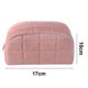 thumbnail image 2 of Bolso cosmético del bolso del maquillaje de la felpa para las mujeres, bolso grande del artículo de tocador del viaje del color sólido de la cremallera, 2 of 6