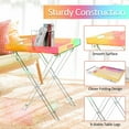 thumbnail image 2 of Acrylic Folding Tray Table Rainbow Color Iridescent Side Table Modern Accent Square End Table for Living Room Bedroom, 2 of 6
