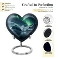 thumbnail image 3 of Aurora Borealis Over Snowy Heart Urns - Memorial Urns For Human Ashes - Urns For Mom - Urns Human Ashes - Small Urns For Human Ashes Mom - Urn Adult Human (Size -3inch,4pcs), 3 of 5