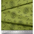 thumbnail image 2 of Soimoi Green Poly Georgette Fabric Hardware Tools & Text Print Fabric by the Yard 52 Inch Wide, 2 of 3