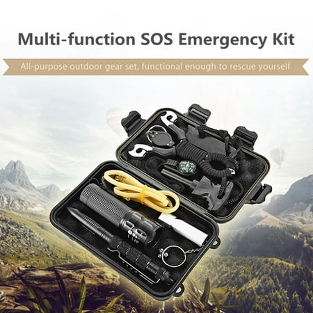 SOS Emergency Survival Equipment Kit Outdoor Tactical Hiking Camping Gear