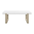 thumbnail image 2 of Nordic Coffee Table 47 Inch - Modern White Tabletop, Sleek Design, Living Room Accent Table, 2 of 5