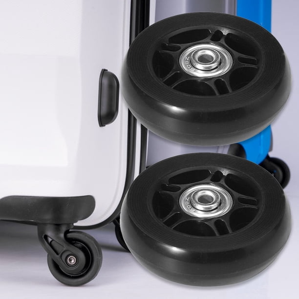 Ruedas De Repuesto Para Maleta De Equipaje 1 par de ruedas de goma Mute Trolley Case Ruedas Herramienta de reparación de lujo resistente al desgaste