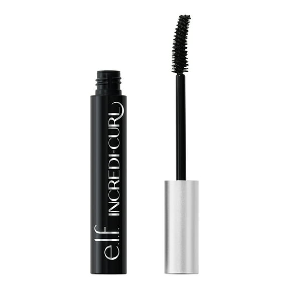e.l.f. Incredi-Curl Curling & Volumizing Mascara, Pitch Black, 0.32oz