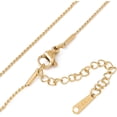 thumbnail image 4 of Heart Pendant Necklace with Twist Rope Chains Ion Plating(IP) 304 Stainless Steel Jewelry for Women Golden 15.75 inch(40cm), 4 of 4