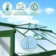 thumbnail image 7 of BouPower Greenhouse,Outdoor Greenhouses,Small Plant Green House With Roof Vent & Lockable Outward-Opening Swing Door,Polycarbonate Greenhouse,Walk In Greenhouses For Outside Indoor, 7 of 7