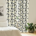 thumbnail image 2 of Ambesonne Dog Curtains, Sketch Style Canine Pattern, Pair of 28"x84", Grey Marigold White, 2 of 5