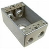 Morris Products 36050 Weatherproof Boxes - One Gang 18 Cubic Inch Capacity - 5 Outlet Holes 0.5 In. Gray
