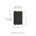 thumbnail image 4 of Capital Lighting 650721KR Donovan 2 Light 12" Tall Wall Sconce - Black Stain / Matte Brass, 4 of 7
