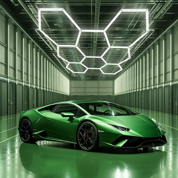 8 Hexagon HEX LED Lighting Car Detail Garage Workshop Retail Lighting Honeycomb