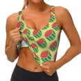 thumbnail image 2 of Sikiie Summer Watermelon Print Strappy Sports Bra for Women Padded Push Up Sports Bra Athletic Running Sports Bra Workout Bra Yoga Bra, 2 of 5