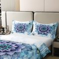 thumbnail image 3 of Mandala Butterflies 100% Cotton Bedding Set Twin,Blue Tie Dye Duvet Cover,Ombre Gradient Bed Set,Boho Mandala Flower Quilt Cover,with 1 Pillowcase for Bedroom （No Comforter）, 3 of 6