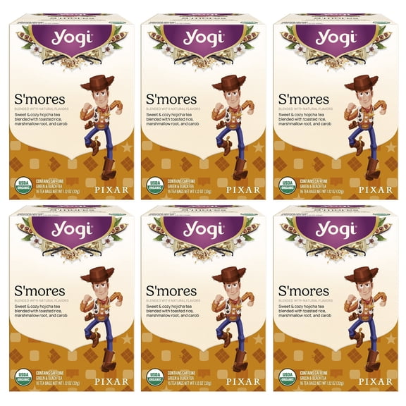 Yogi S'mores Tea (6 pk, 16 ea) - Caffeinated Organic Green & Puerh Teas