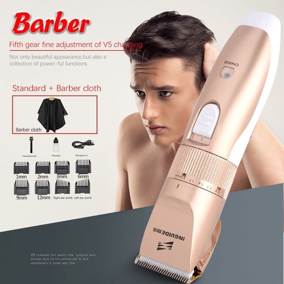 Adult Hair Clippers for Home Use - Adult Haircut Modelling Home 2Ml Powered Hair Adults Small Appliances, 1 Set Hair Clipper Kit 1 Hair Cutting Cape, Easter, Wedding Makeup Organizers
