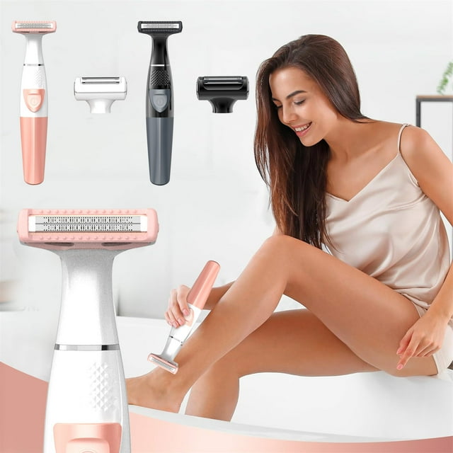 Dvkptbk Rasoir Électrique Rasoir pour Femmes Rasoir Personnel Lavable pour Tout le Corps et Rasage en Douceur Convenant à Tout le Corps