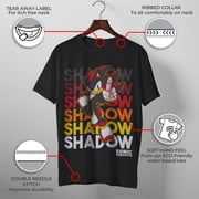 Sonic the Hedgehog Mens Shadow Stack Graphic T-Shirt,