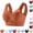 Brown, variant on Seamless Wireless Bras for Women Full Coverage Plus Size Padded Ice Silk Bra Wide Strap No Underwire Breathable Supportive Jelly Bra