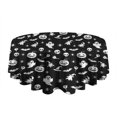 thumbnail image 5 of Black Halloween Ghost Pumpkin Pattern Round Tablecloth 60"x60",Wrinkle Wipeable Table Cloth for Kitchen Dining Room Picnic Patio Party, 5 of 6