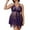 Dark Purple, variant on Avidlove Women Plus Size Lingerie Nighty Lace Chemise Sleepwear Deep V Front Slit Mesh Nightdress