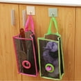 thumbnail image 6 of Hanging Grocery Bag Holder Plastic Bags Storage Dispenser Organizer for Kitchen(Rose Red S), 6 of 6