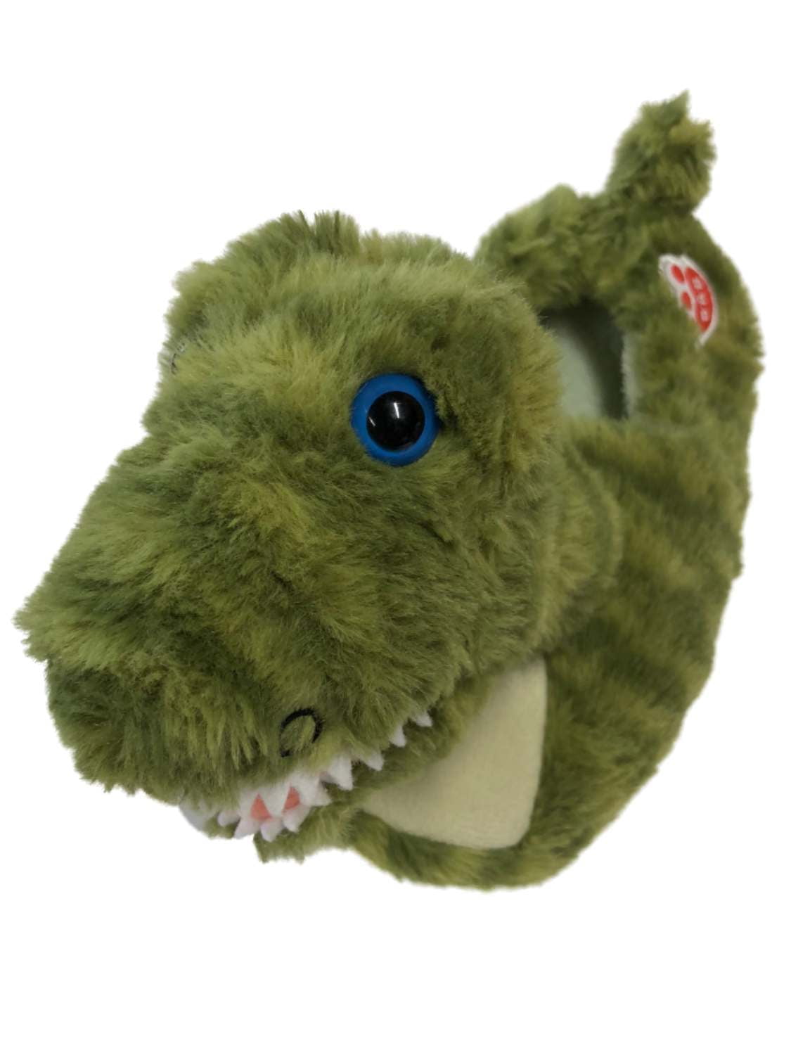 Bear Boys Green Dinosaur Slippers 