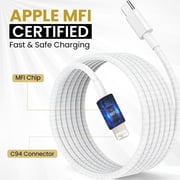 Emporium Exclusive | 3ft Lightning USB to USB C Cable | White Cabo Infinity Line | Compatible Lightning Cable with iPhone 7 to 14 | 1 Count