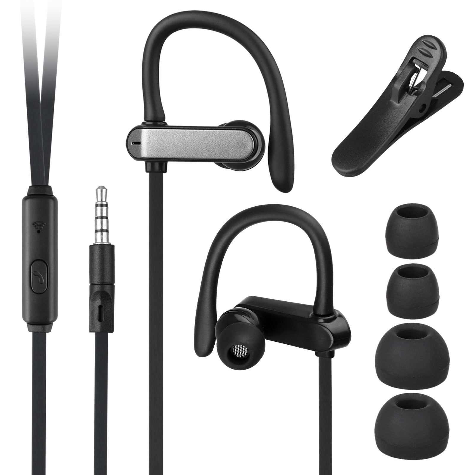 TSV Wired InEar Sports Earbuds, Earphones with Microphone, Noise