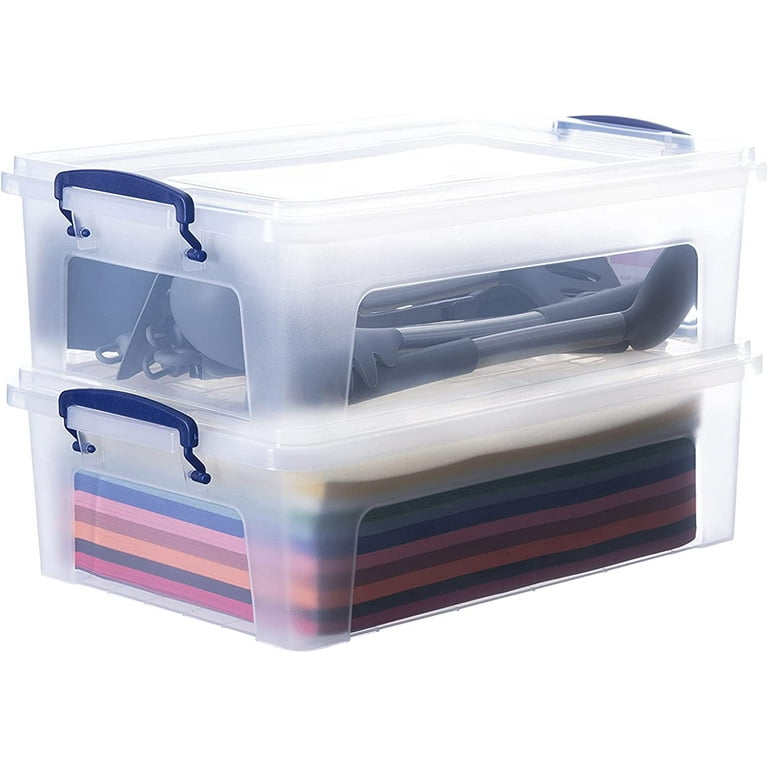 10 Qt Clear Plastic Storage Bins with Lids and Latches, Organizing  Containers, Stackable Plastic Tote for Household, Garage, School, and  Office, 6