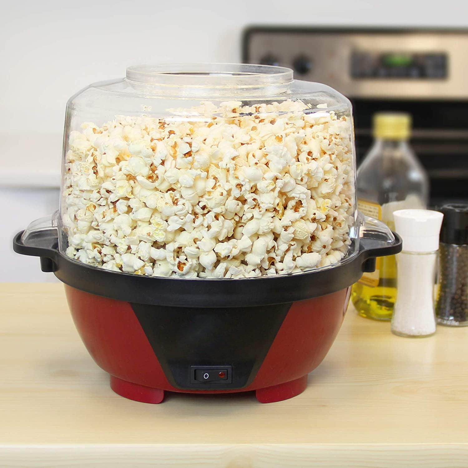 Elite Gourmet EPM330R Automatic Stirring 3Qt. Popcorn Maker Popper, Hot Oil Popcorn  Machine with Measuring Cap & Built-in Reversible Serving Bowl, Great for  Hom… in 2023