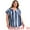 Dark Blue, variant on DARING DIVA Women's Plus Tie Dye V Neck Ruffle Sleeve Blouse 1X Dark Blue