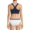 thumbnail image 3 of Social Angel Women's Ribbed Crop Bikini Swimsuit Top, 3 of 6