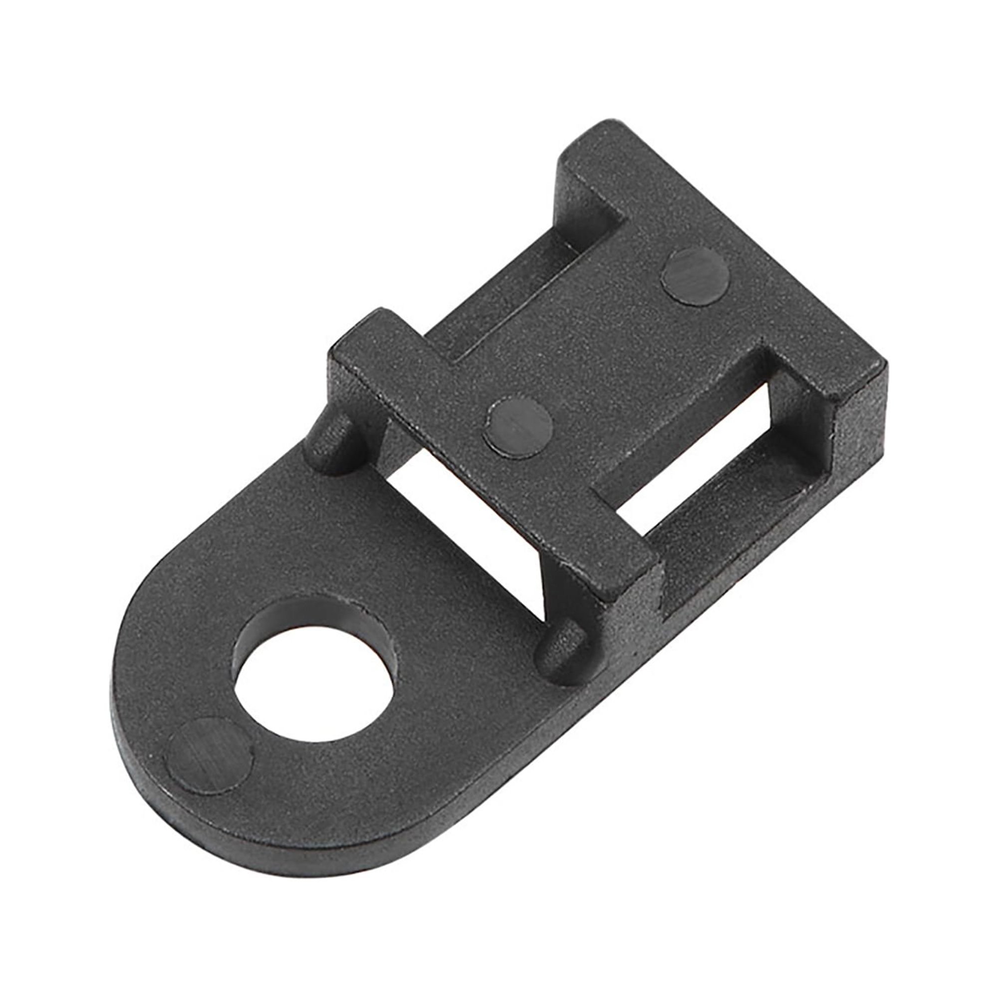 Cable Tie Base Saddle Type Mount Wire Holder Permanently Anchor To Wall Desk 19.6x9.5x5mm Black 100 pcs