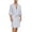 Silver White, variant on ANLIQI Mens 100% Cotton Short Robes Lightweight Kimono Bathrobe Soft Knee Length Robe with Pockets (Blue, L)