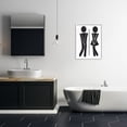 thumbnail image 2 of Stupell Industries Bathroom Sign Genders Got to Go Stance Figures, 24 x 30, Design by Lettered and Lined, 2 of 5