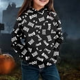 thumbnail image 2 of Zylarhe Halloween Sweatshirts for Kids Oversized Girls Hoodies Cute Drop Shoulder Long Sleeve Pullover Sweatshirt White 5-6 Years, 2 of 4