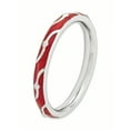 thumbnail image 4 of Sterling Silver Red Enamel Ring, 4 of 9