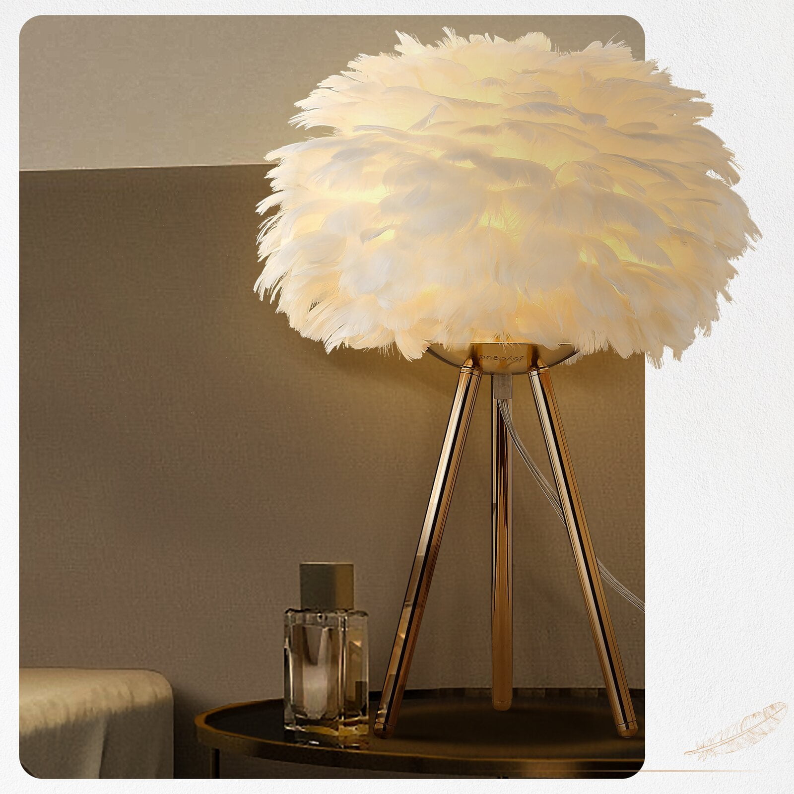 tripod fluffy lamp