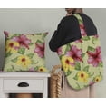 thumbnail image 5 of Soimoi Beige Coton Popeline Feuilles & Imprimé Floral 1 Yard 56 Inch Wide, 5 of 5