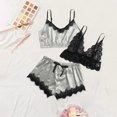 thumbnail image 3 of Lindreshi Lingerie Sets for Women 2pc Set Lace Lingerie Silk Underwear Sleepwear Underwear Pajamas Satin, 3 of 9
