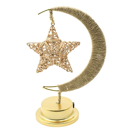 

Lopecy-Sta Small Desk Lamp Night Light for Kids Led Decorative Light Star Light Wrought Iron Night Light