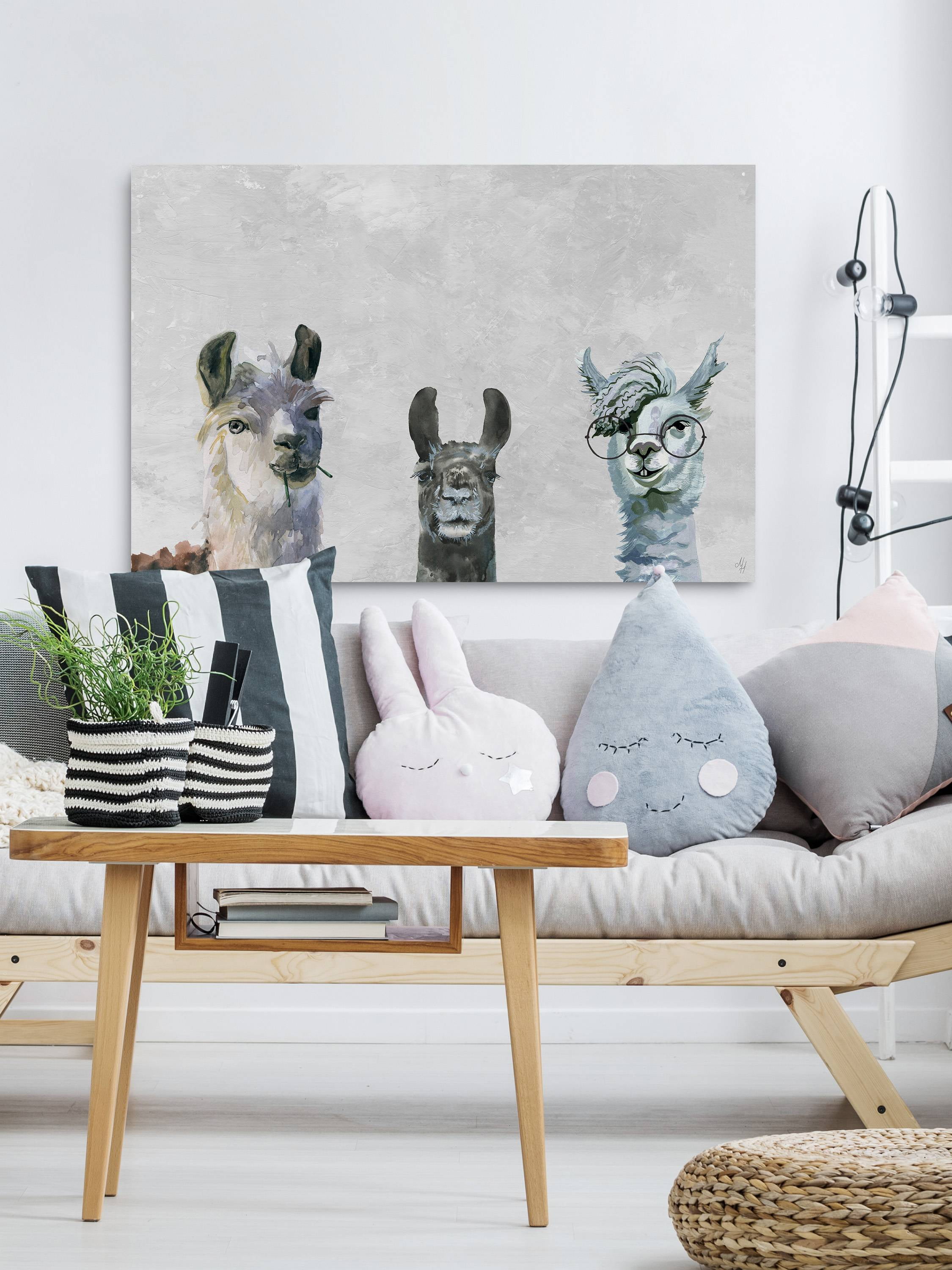 Marmont Hill Llama Squad II Canvas Wall Art