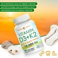 thumbnail image 5 of Vitamin D3 K2 Supplement Softgel with 10000 IU VIT D3 + 200 MCG Vitamin K2, Free of Gluten, 2-in-1 Vitamin D3 and K2 (90 Softgels/Bottle), 5 of 6
