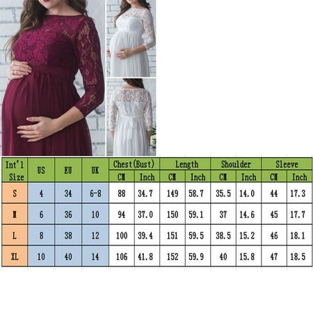 Fashion Pregnant Women S Lace Maternity Dress Maxi Gown Photography Photo Clothes Walmart Canada