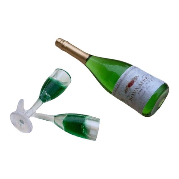 1:12 Botella de Muñecas, Accesorios de ración de Muñecas, Juego de Botellas en Miniatura para Manualidades de Resina para Hugo Copas de botella en miniatura