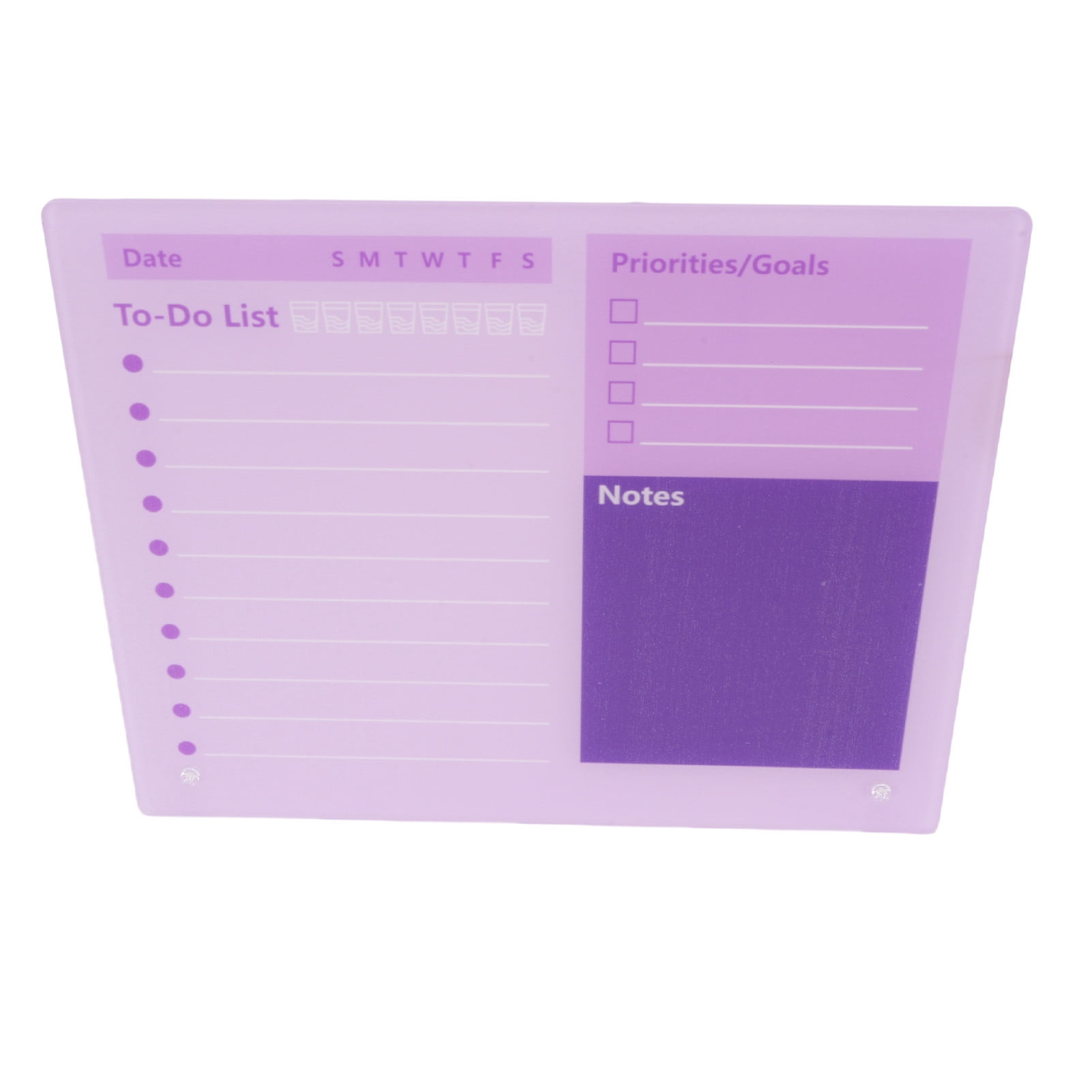 Acrylic Magnetic Dry Erase Board, Portable Desktop Whiteboard, To Do List Schedule Board with Stand, Dry Erase Planner for Office Kitchen Planning Memo School Home
