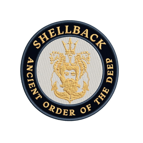 Shellback Ancient Order of the Deep Embroidered DIY Iron on or Sew-on Decorative Patch Badge Emblem Appliques 2A Military Tactical Series