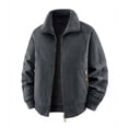 thumbnail image 2 of Jerdar Men's Cotton Sherpa Collar Washed Jacket, Loose Fit Thickened Winter Coat with Multi‑Pockets, Casual Outdoor Outerwear Winter Jackets, 2 of 5